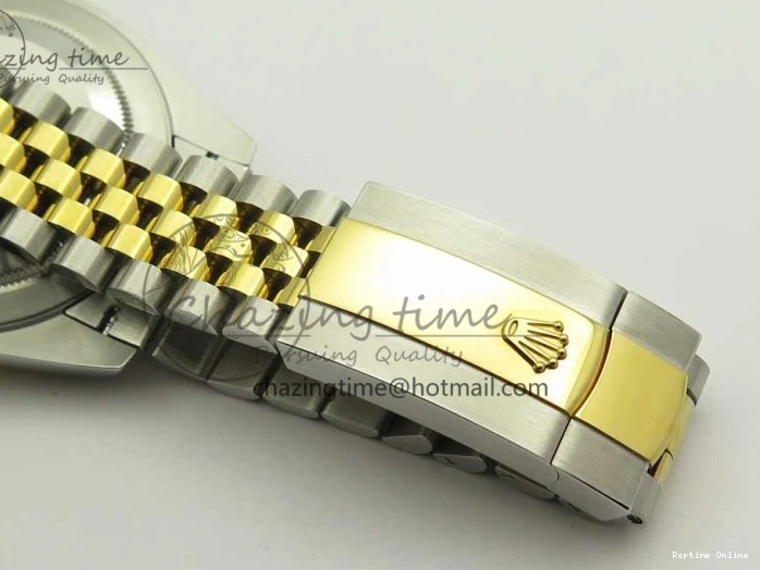 0131 Flexible DateJust 41 126334 904L SS YG DJF 1:1 Best Edition Gold Dial Diamond Markers on SS YG Jubilee Bracelet A 3250
